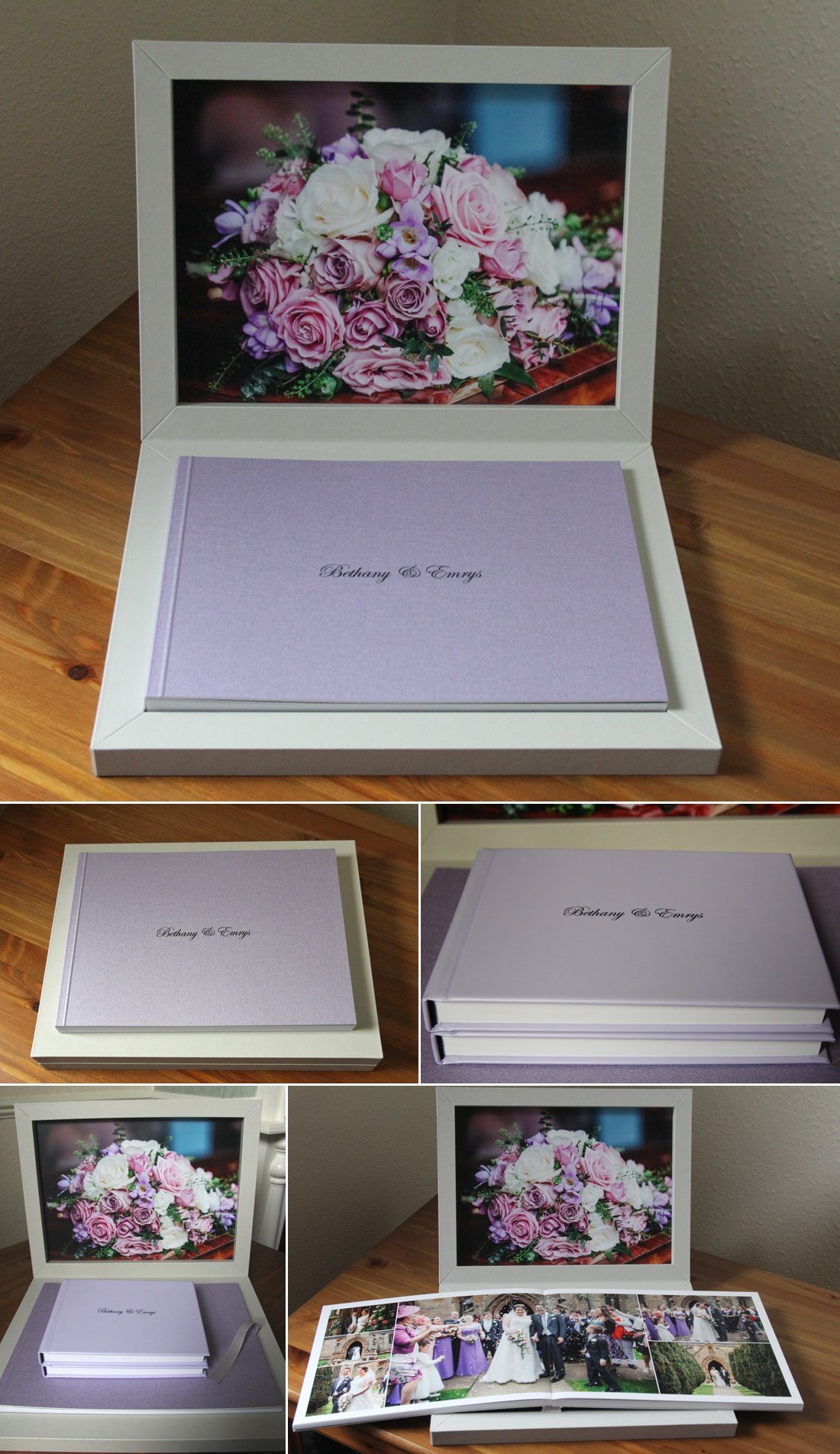 Light Grey Young Box and Lilac Linen Album Cover