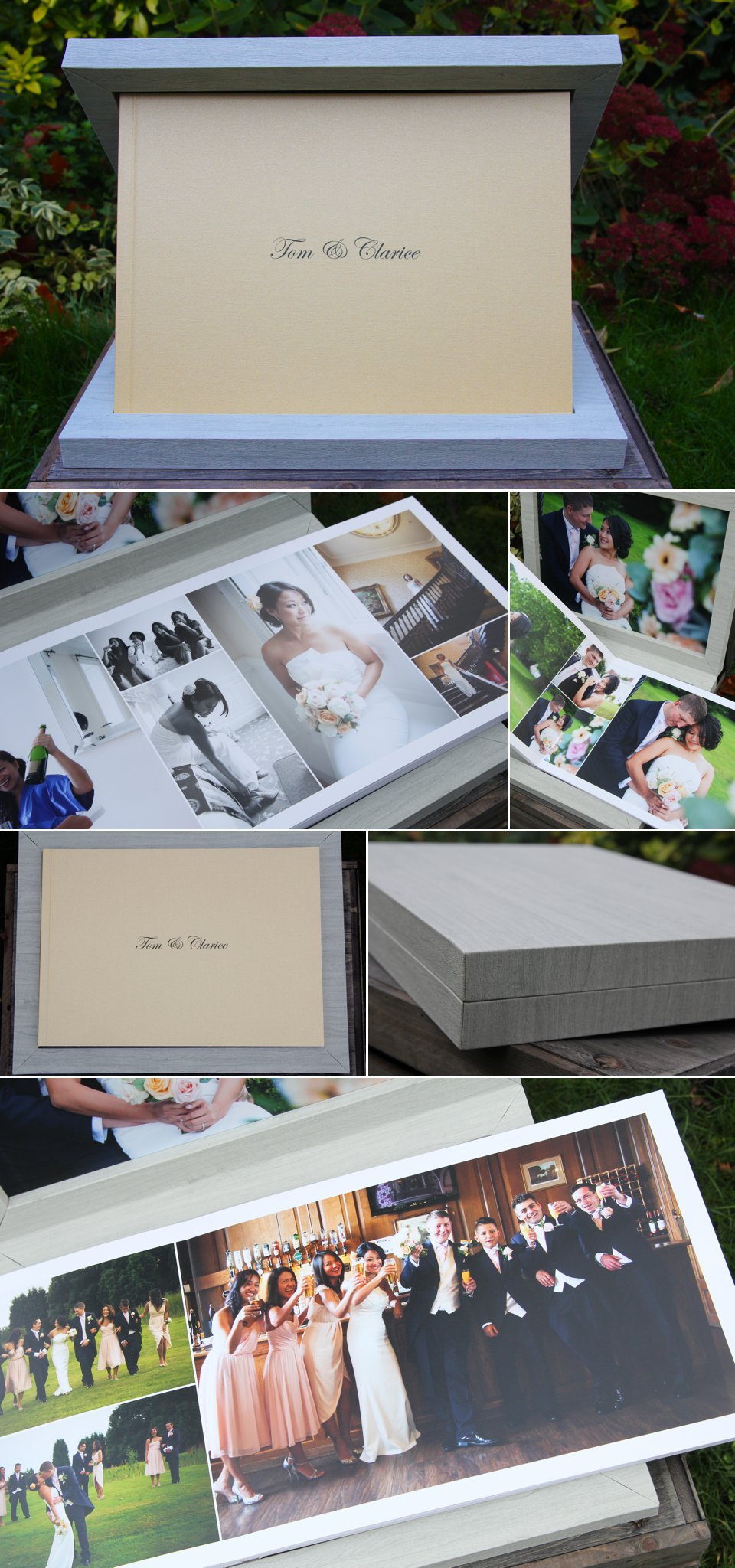 Young Album Light Grey Box and light hazel leatherette cover